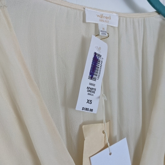 ARITZIA wilfred aparte birch silk dress beige XS NEW @x - Picture 6 of 11